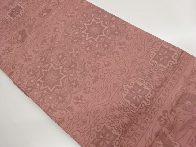 JAPANESE NAGOYA OBI / WOVEN FLOWER ARABESQUE